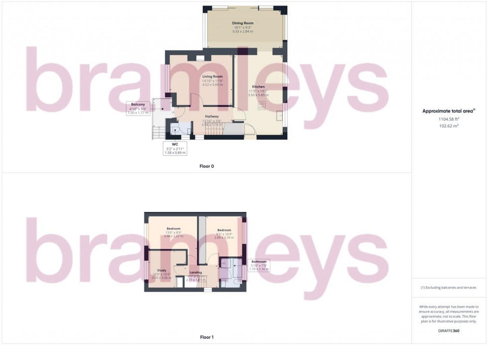 Floorplan for Cross Bank Street, Mirfield