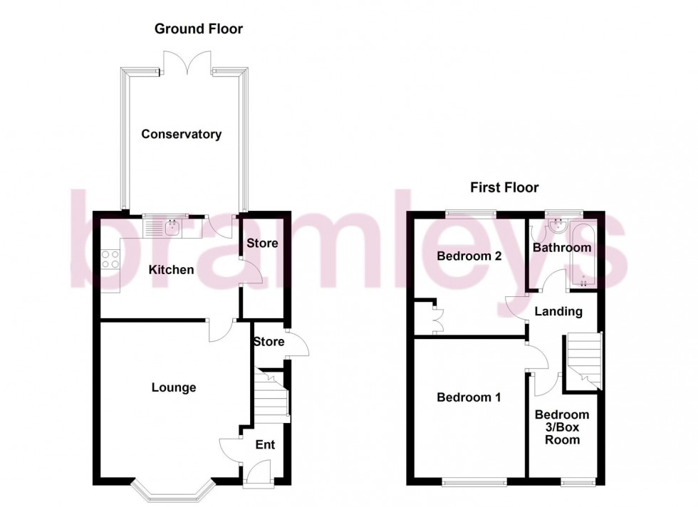 Floorplan for Coniston Avenue, Huddersfield