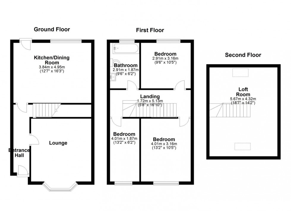 Floorplan for Park Croft, Dewsbury