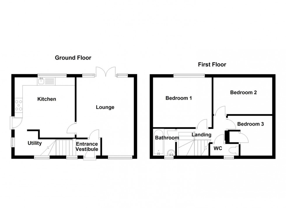 Floorplan for Lockwood Avenue, Mirfield