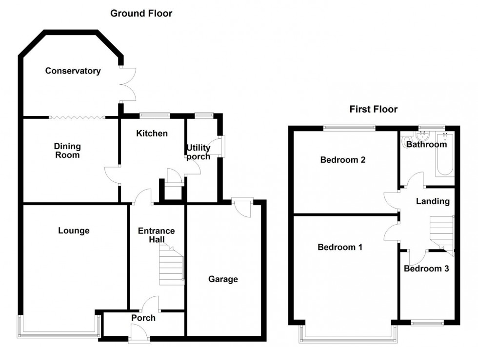 Floorplan for Berwick Avenue, Heckmondwike