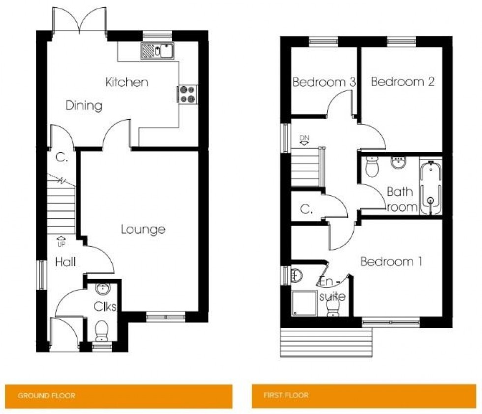 Floorplan for The Birkdale, Calder Mews, Greetland, Halifax