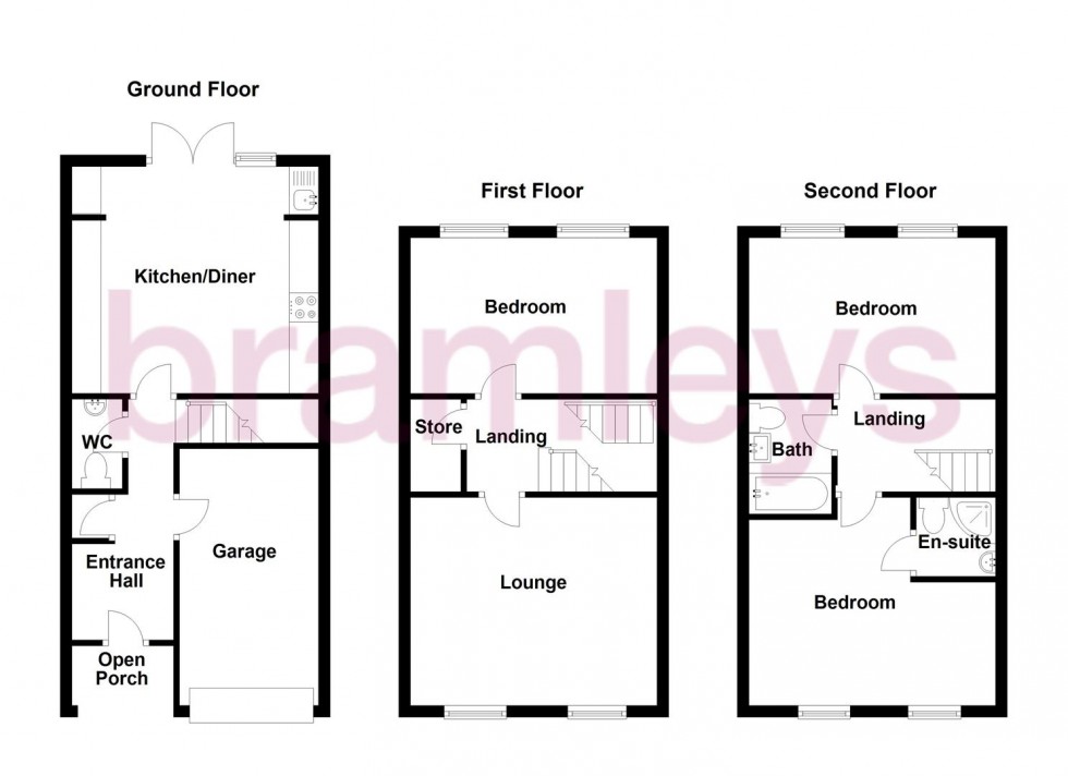 Floorplan for Marlington Drive, Huddersfield