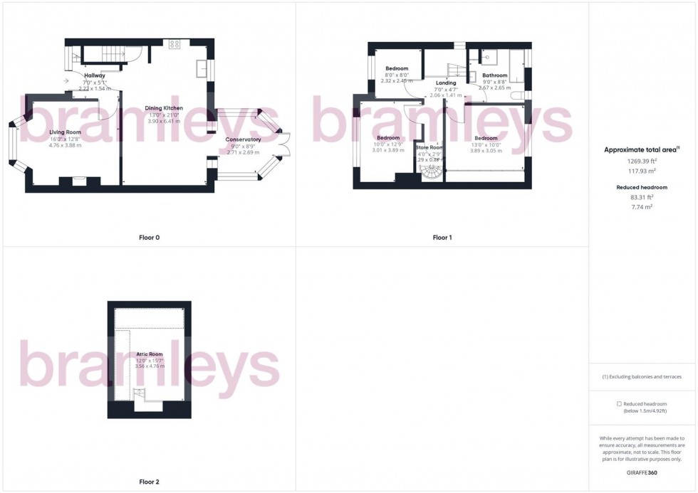 Floorplan for Broadgate, Almondbury, Huddersfield