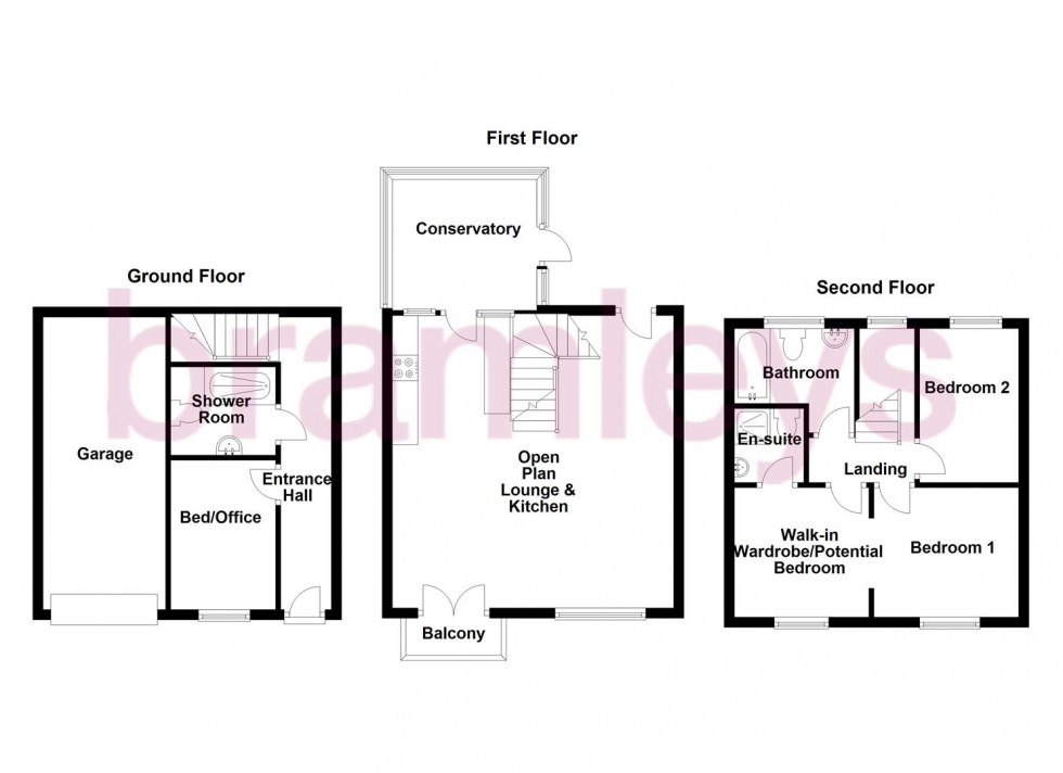 Floorplan for Bourn View Road, Netherton, Huddersfield