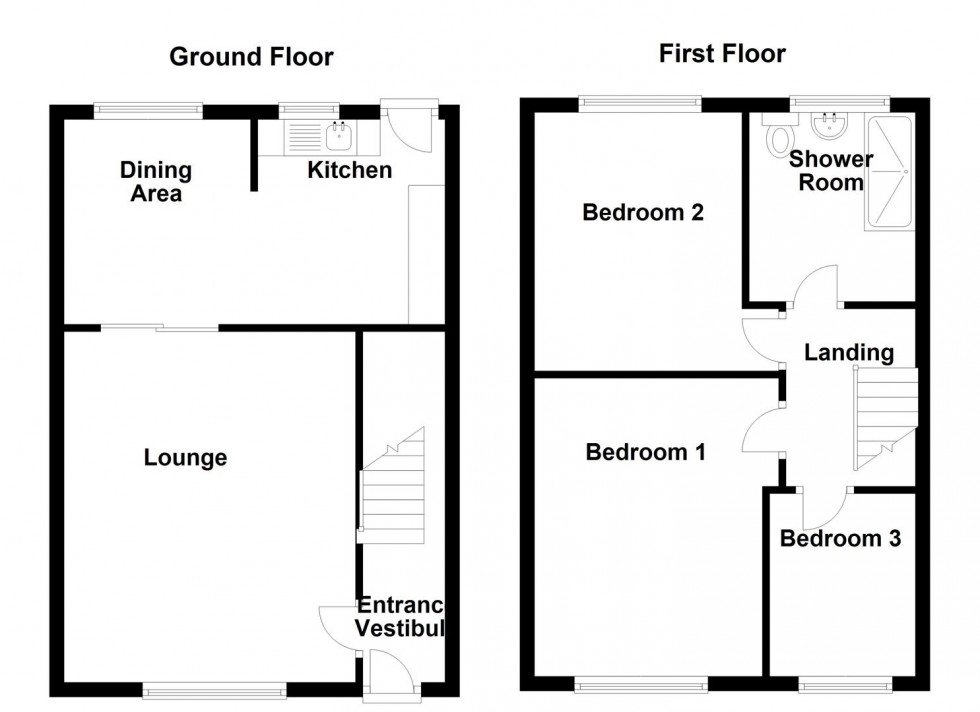 Floorplan for Cornmill Avenue, Liversedge