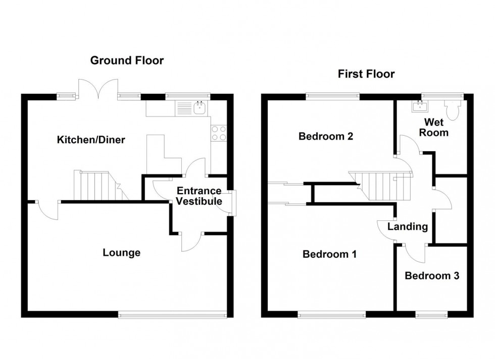 Floorplan for Water Royd Crescent, Mirfield