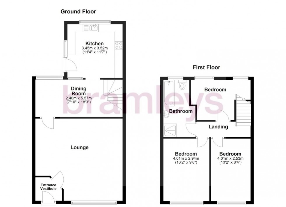 Floorplan for Slades Road, Golcar, Huddersfield