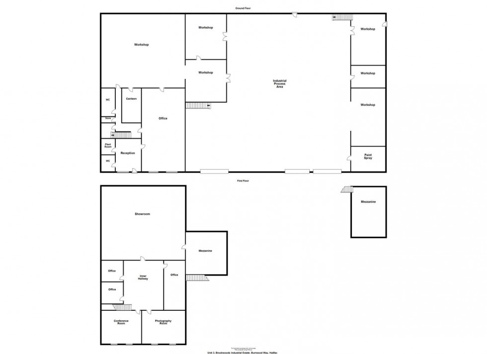 Floorplan for Unit 3 Brookwoods Industrial Estate, Halifax