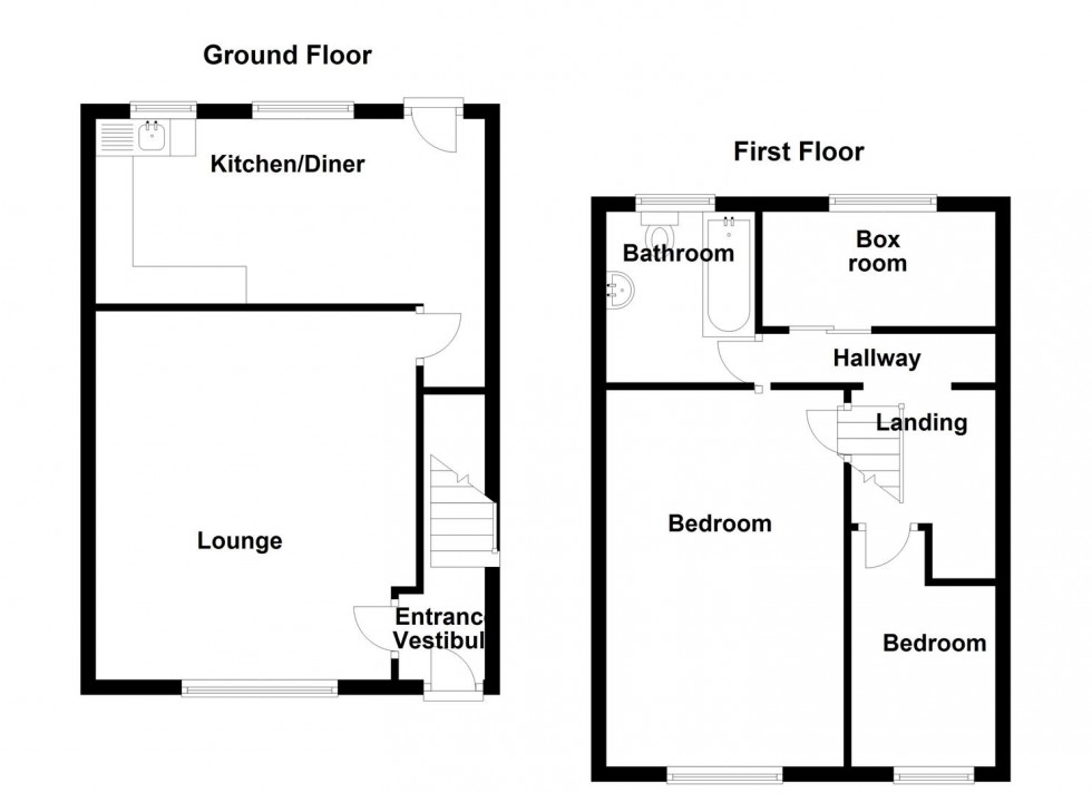 Floorplan for Tidswell Street, Heckmondwike