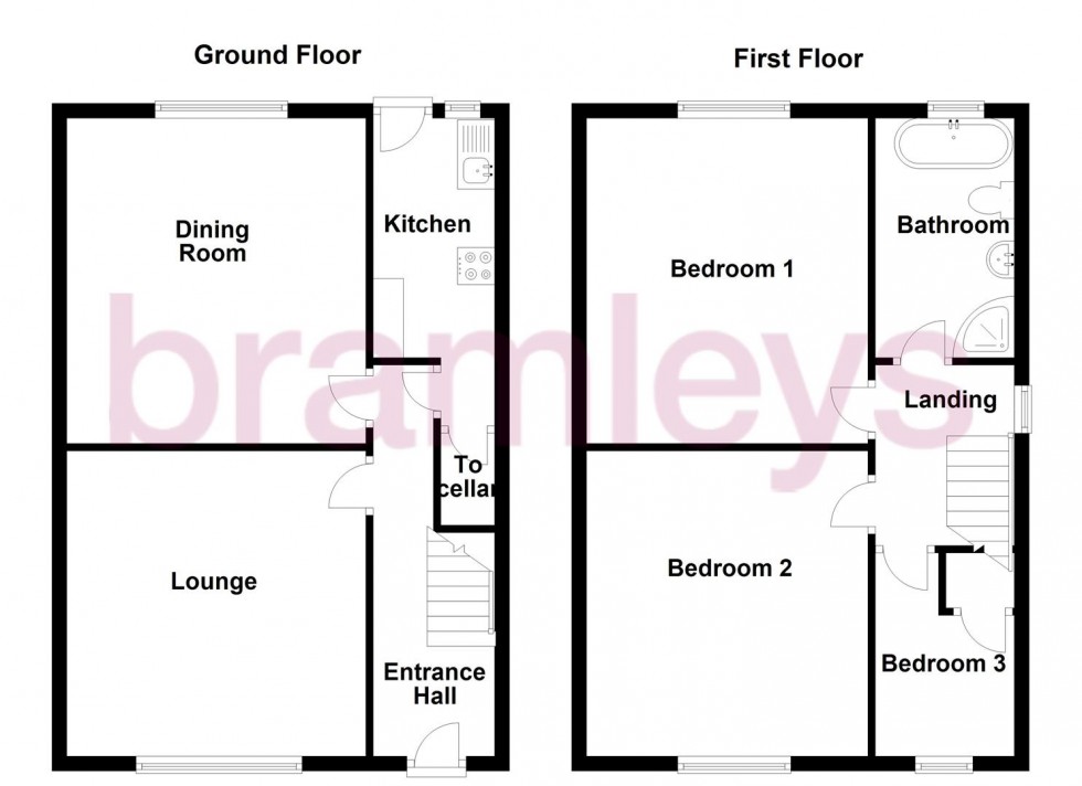 Floorplan for Whitby Avenue, Huddersfield