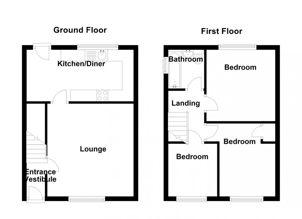 Floorplan for Cornmill Drive, Liversedge