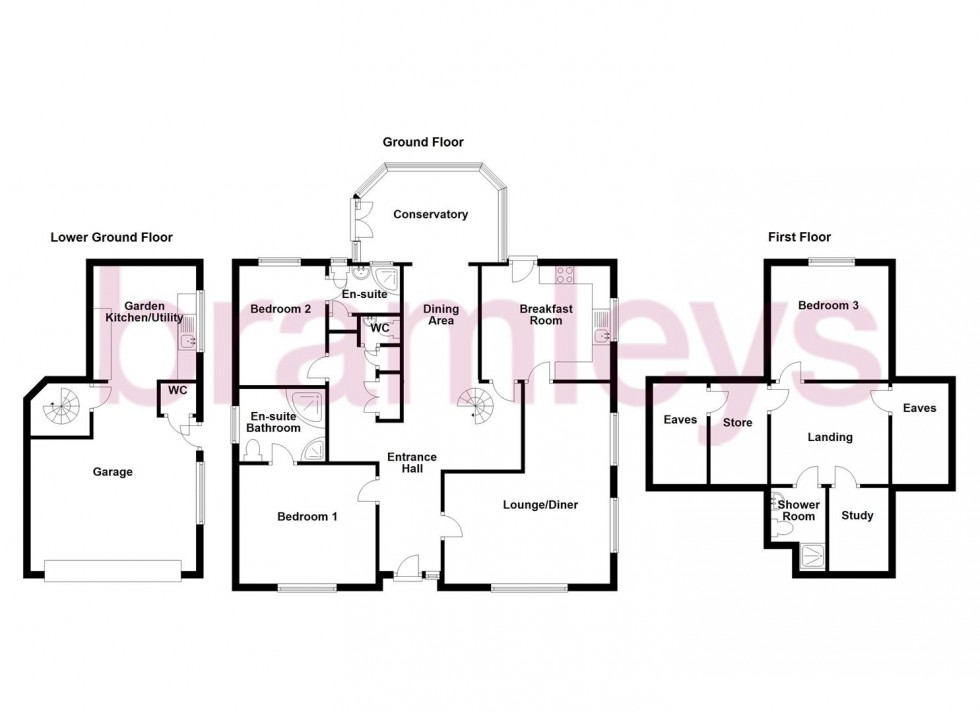 Floorplan for Whitegates Grove, Fenay Bridge, Huddersfield