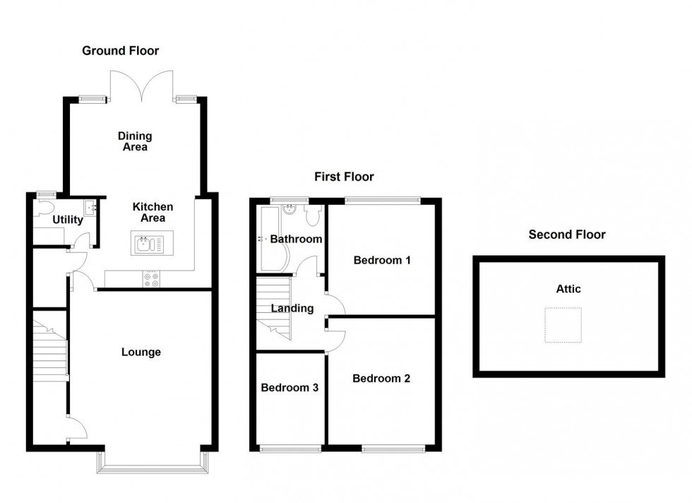 Floorplan for Wellhouse Lane, Mirfield