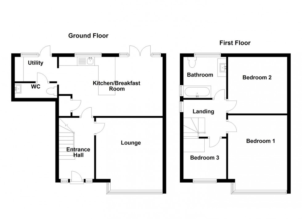 Floorplan for Beechwood Avenue, Mirfield