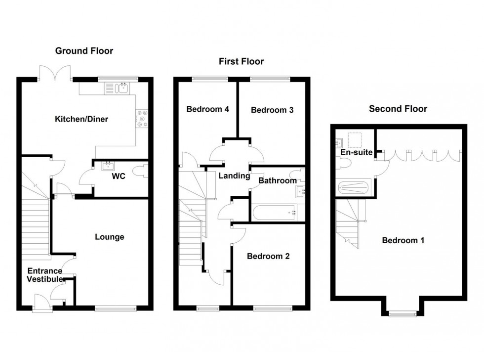 Floorplan for Lavender Court, Mirfield