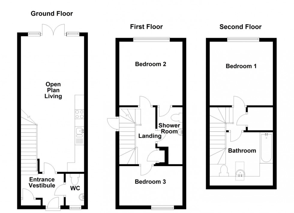 Floorplan for Spring Place Court, Mirfield