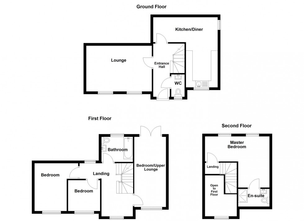 Floorplan for Princeton Close, Pellon, Halifax