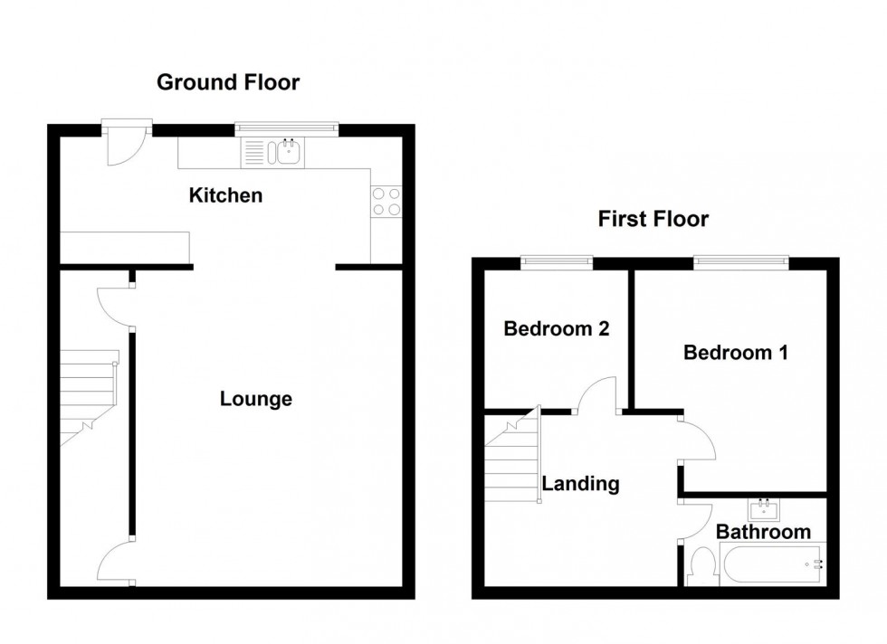 Floorplan for Shill Bank Lane, Mirfield