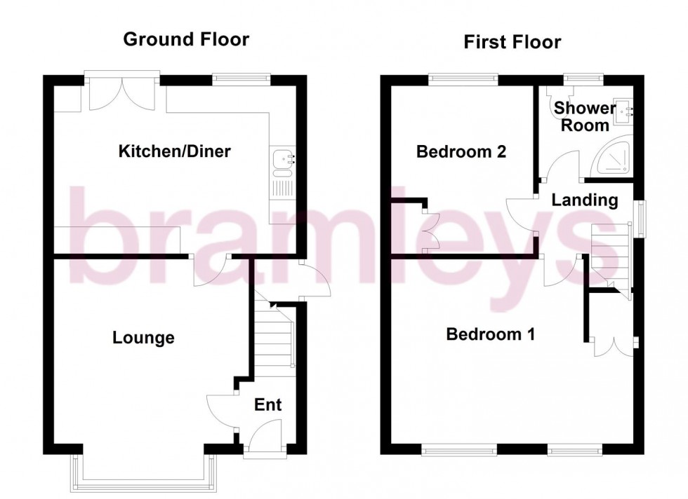 Floorplan for Hallas Grove, Huddersfield