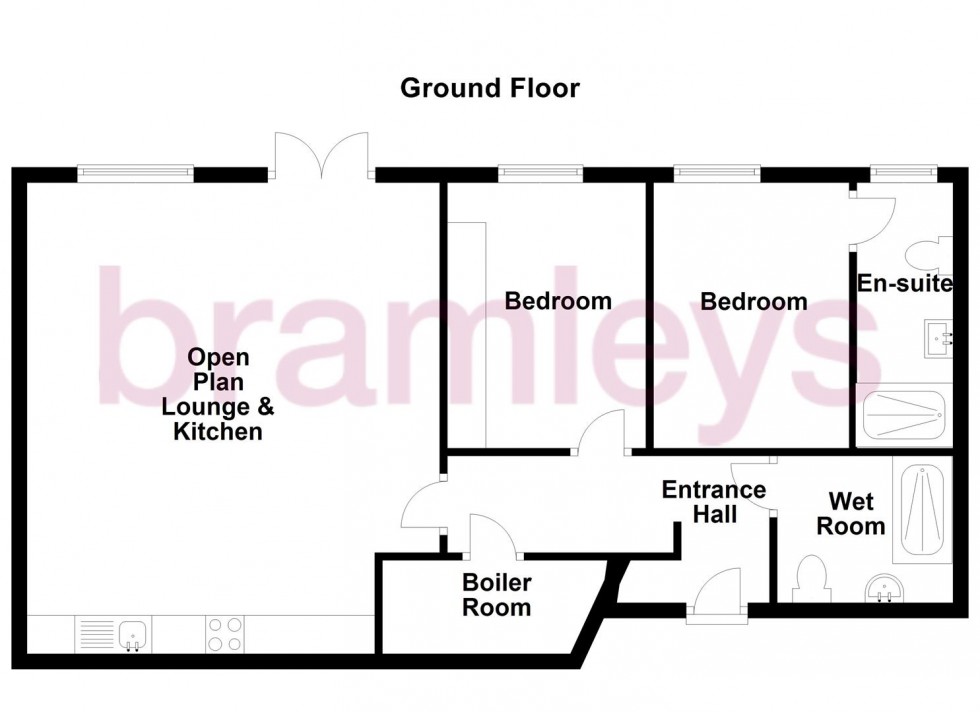 Floorplan for Apartment 3, 164 Laund Road, Salendine Nook, Huddersfield