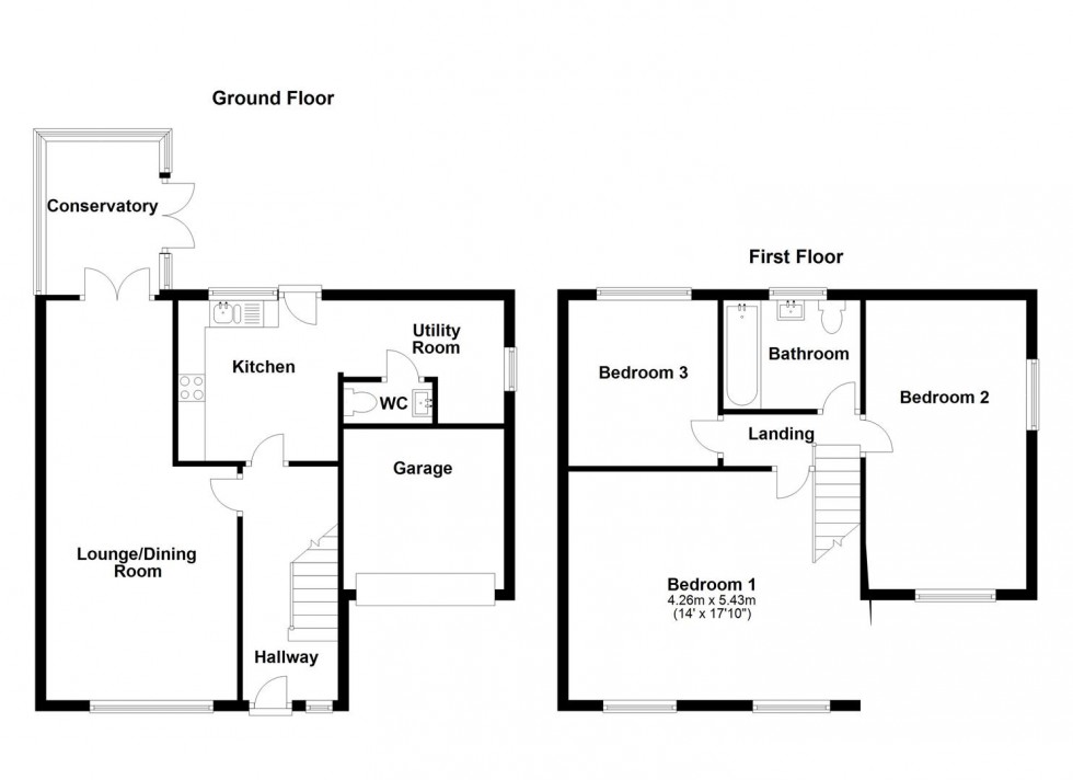 Floorplan for St. Marys Walk, Mirfield