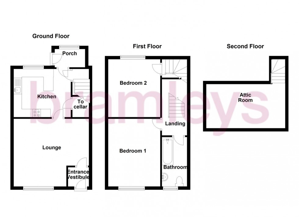 Floorplan for Holmfield Road, Clayton West, Huddersfield