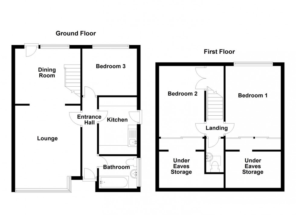 Floorplan for Shill Bank Lane, Mirfield