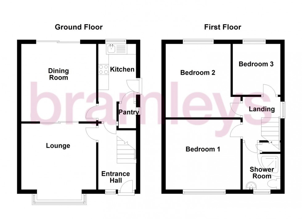 Floorplan for Burniston Drive, Huddersfield