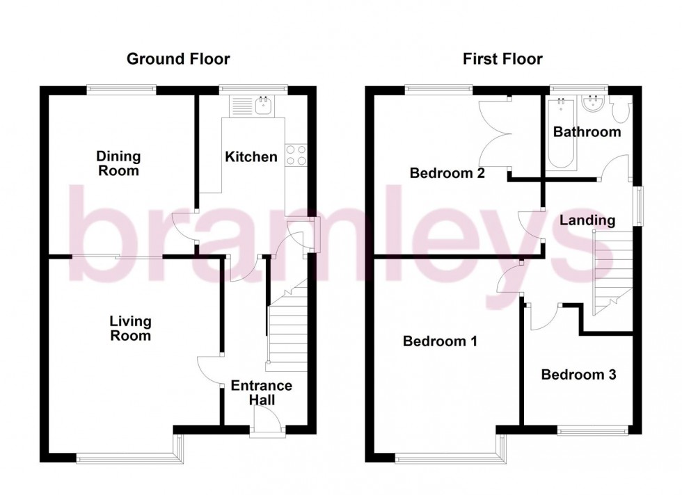 Floorplan for Boothroyd Drive, Crosland Moor, Huddersfield