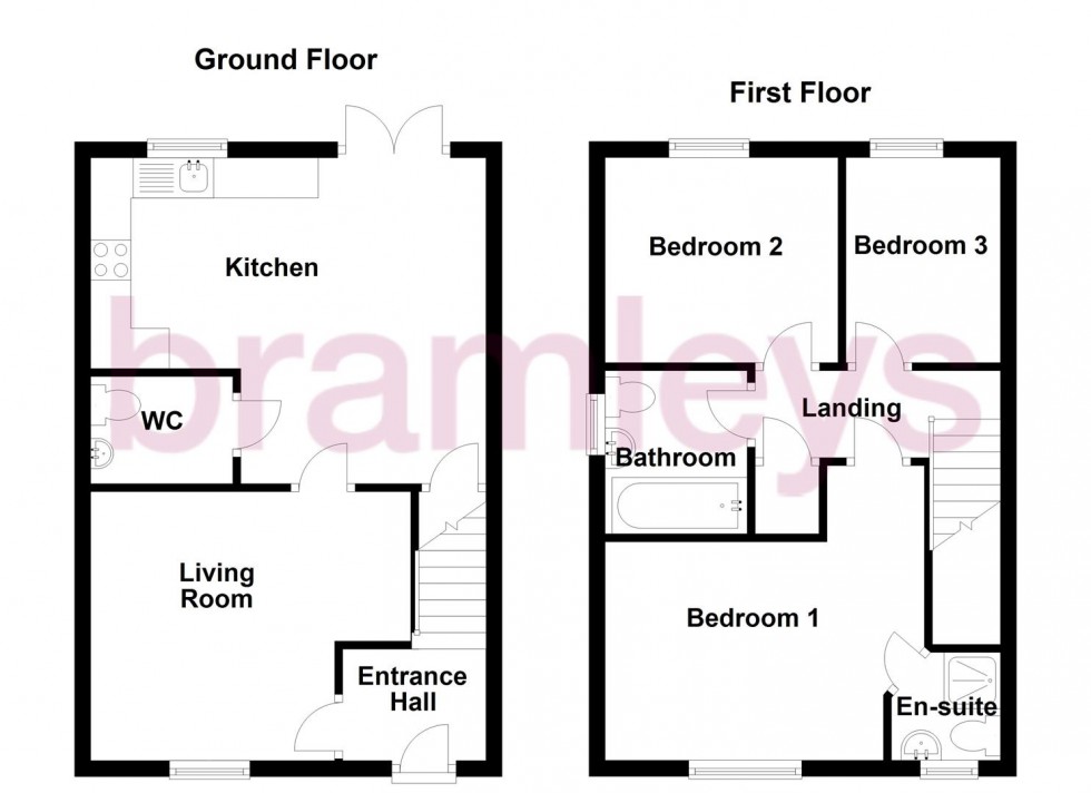 Floorplan for Fieldway Rise, Netherton, Huddersfield