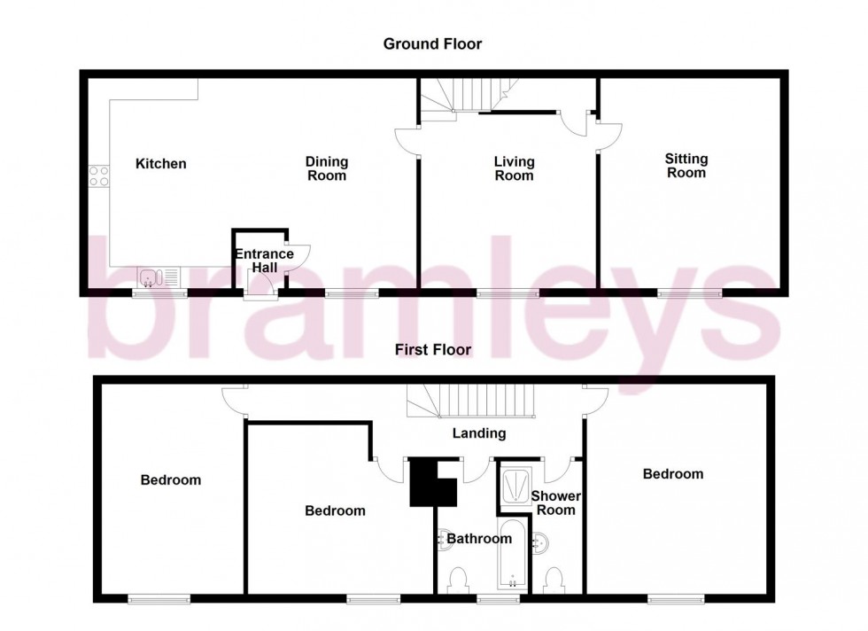 Floorplan for Finishers House, 4 Top Row, Armitage Bridge