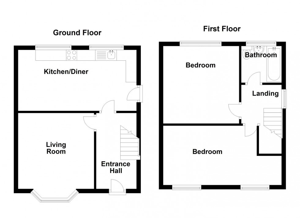 Floorplan for Moorcroft Drive, Dewsbury