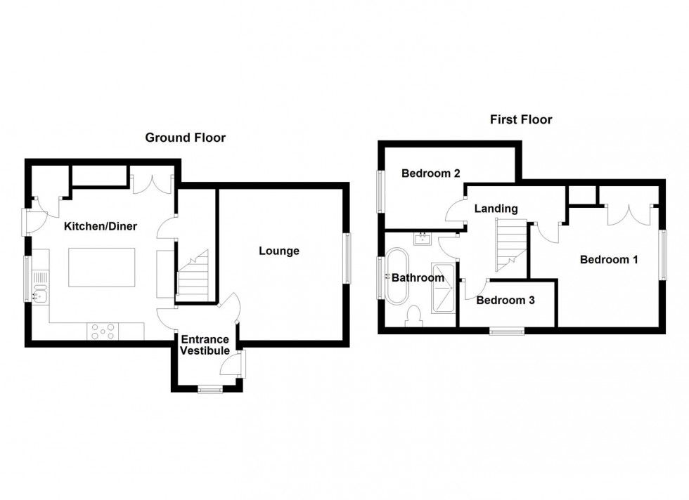 Floorplan for Chapel Street, Mirfield