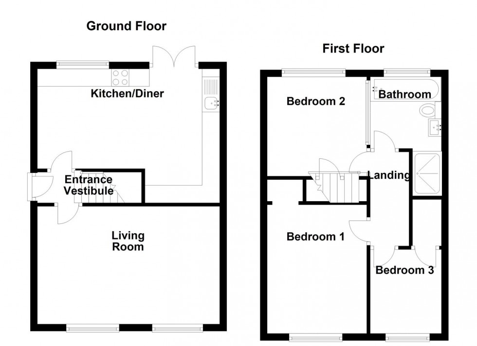 Floorplan for Sandiway Bank, Dewsbury