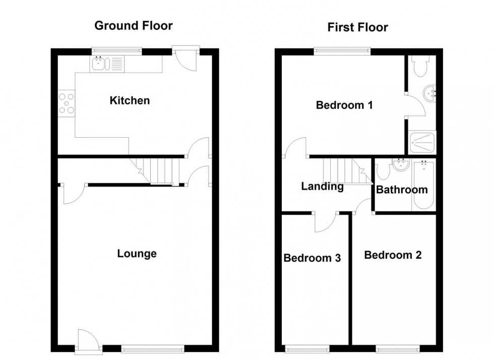 Floorplan for Johnson Street, Mirfield