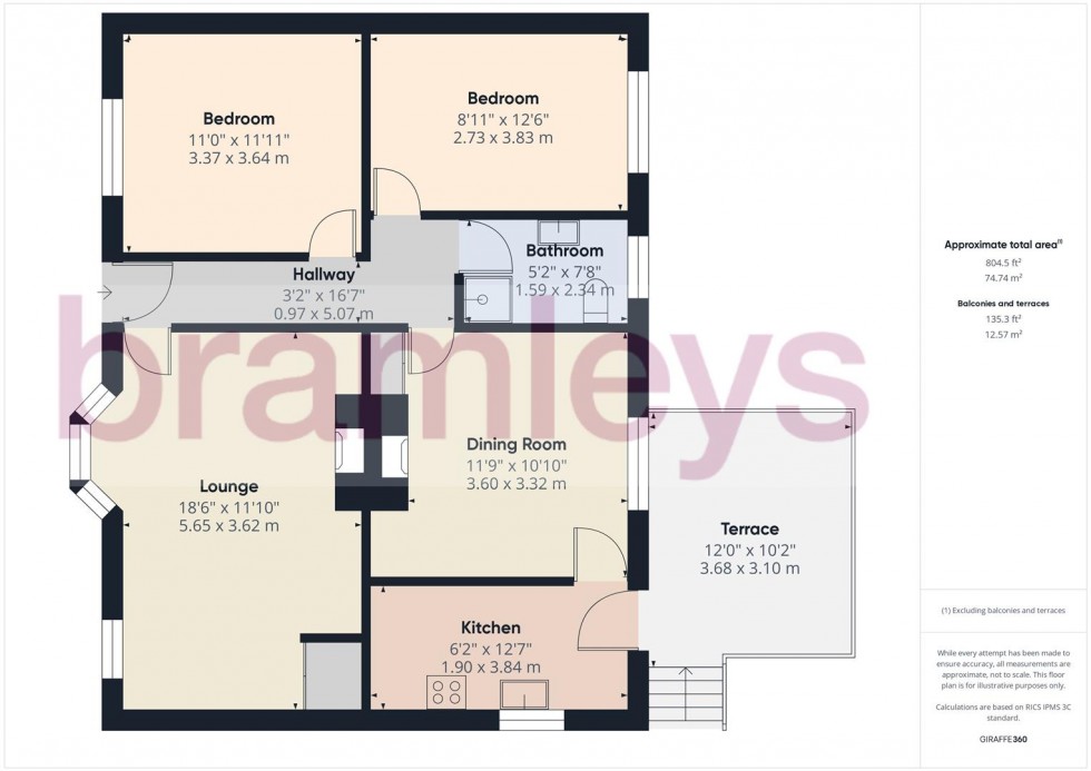 Floorplan for Brooklyn Avenue, Huddersfield