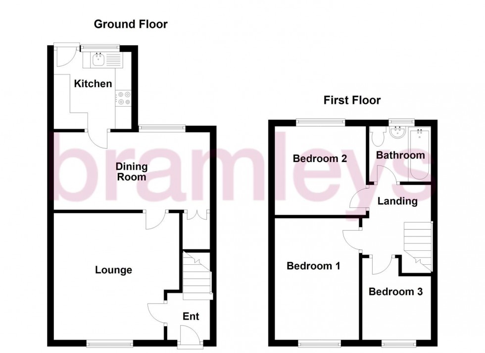 Floorplan for New Road, Kirkheaton