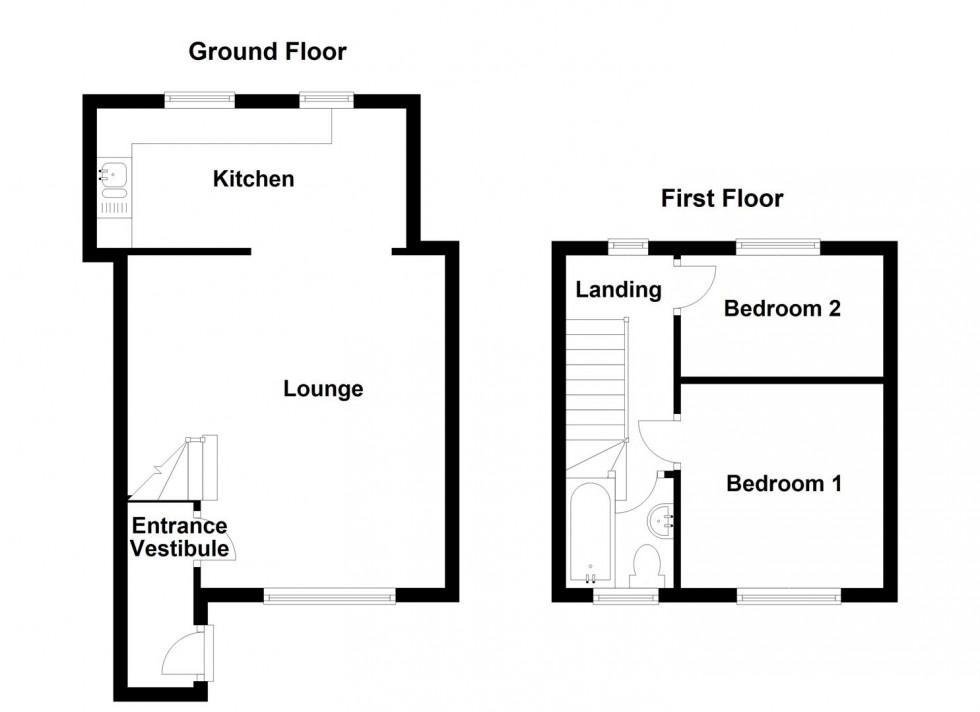 Floorplan for Back Lane, Mirfield