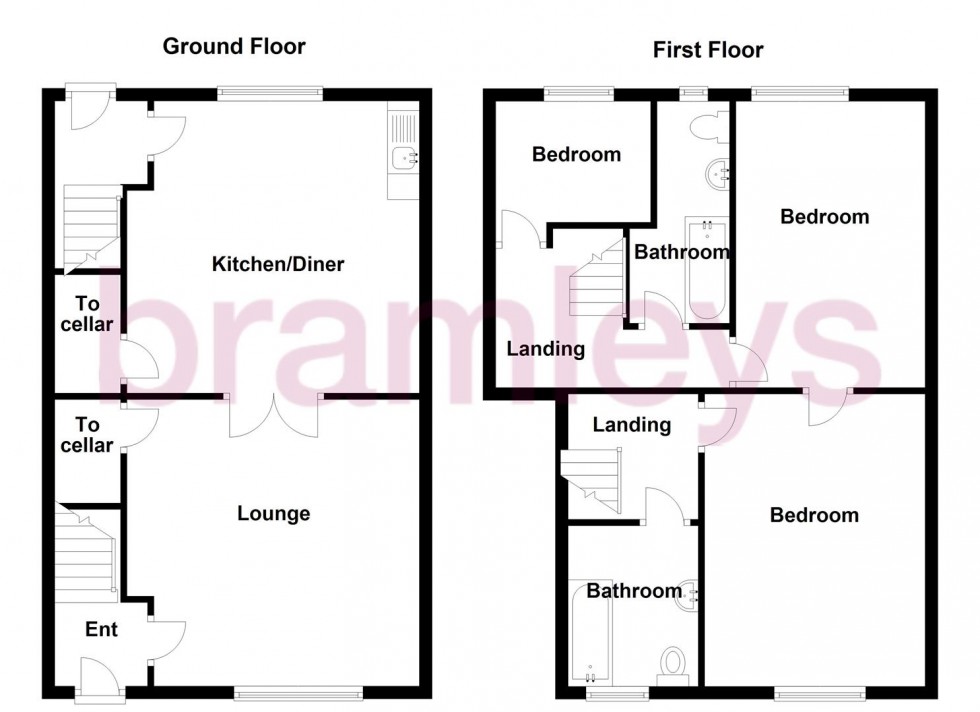 Floorplan for Burfitts Road, Oakes, Huddersfield