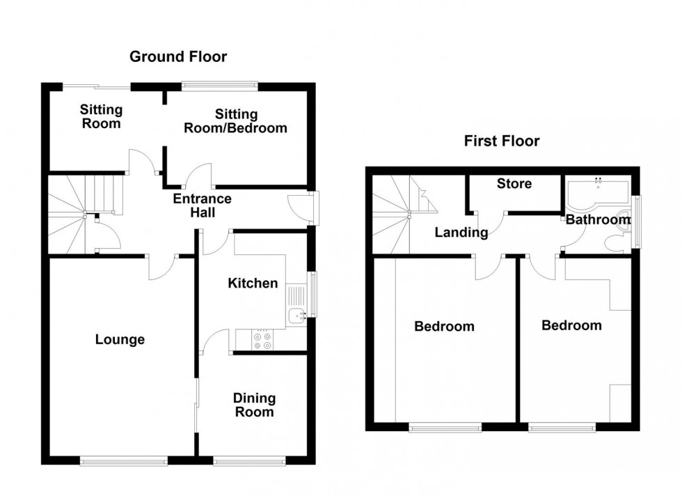 Floorplan for Cornfield Avenue, Huddersfield