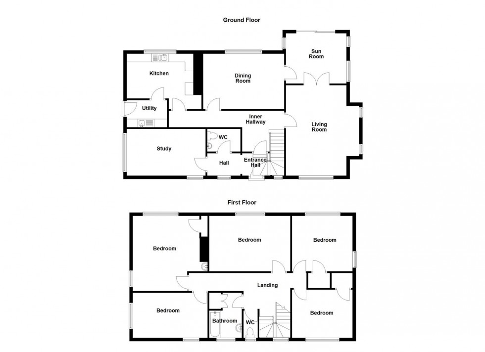 Floorplan for Kirkroyds Lane, New Mill