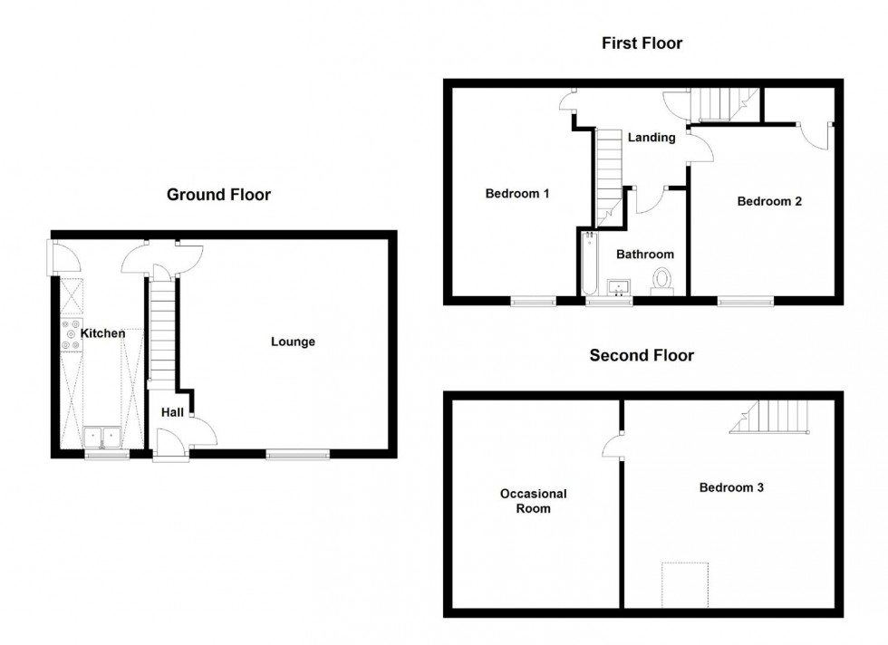 Floorplan for Ben Royd Terrace, Jagger Green, Holywell Green